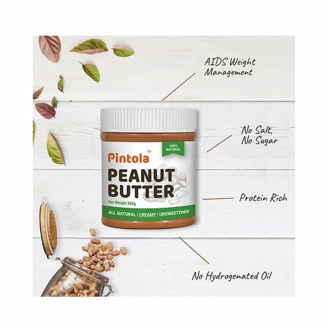 Pintola All Natural Peanut Butter Crunchy 350 Gm