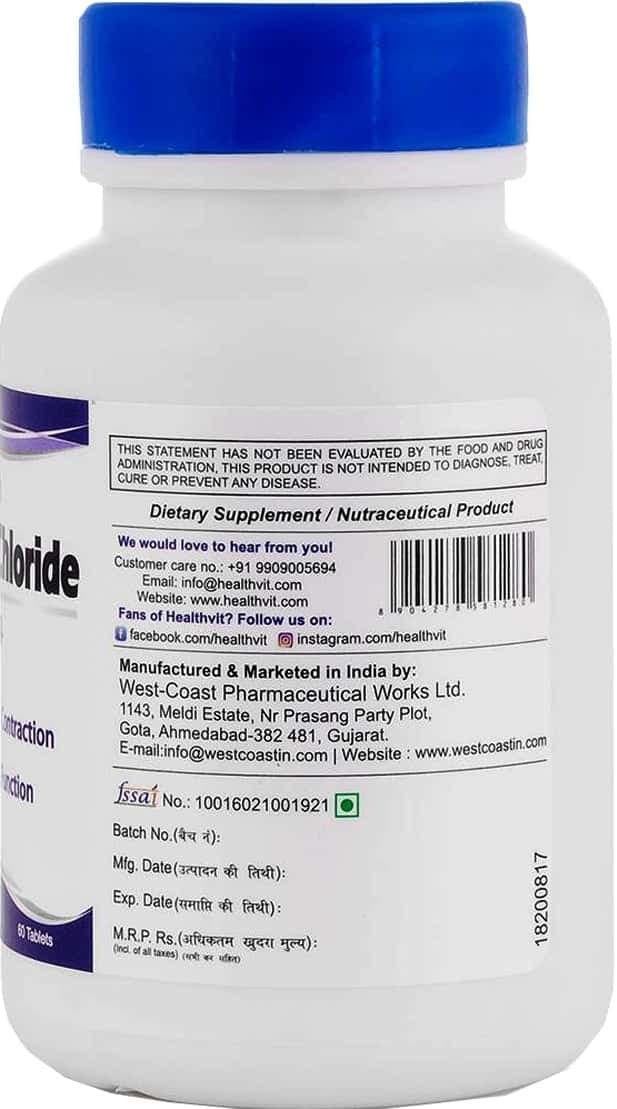 Healthvit Potassium Chloride 99mg - 60 Tablets