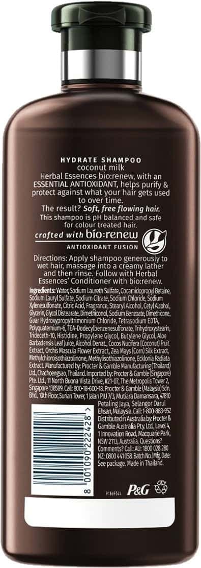 Herbal Essences Bio Renew Hydrate Coconut Milk Shampoo - 400ml
