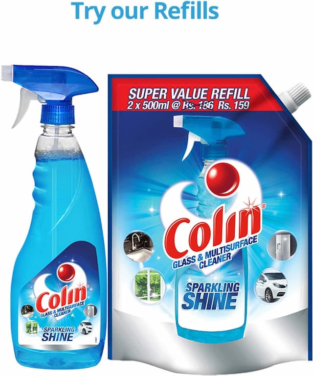 Colin Glass Cleaner Pump 2x More Shine With Shine Boosters - 500ml