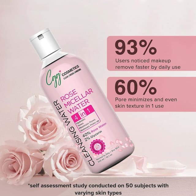 Cgg Cosmetics Rose Water Micellar Cleansing Water 4 In 1 - 300ml