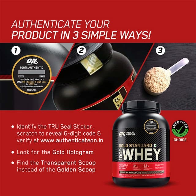 Optimum Nutrition (On) Gold Standard 100% Whey Protein Powder-1lb-454g(Double Rich Chocolate)