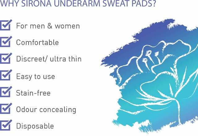 Sirona Under Arm Sweat Pads For Men And Women - 80 Pads