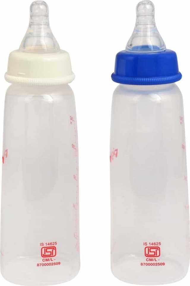 Pigeon Peristaltic Nursing Bottle Twin Pack Kpp 240ml (Blue & White) Nipple L