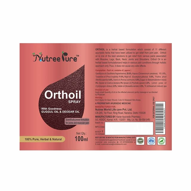 Nutree Pure Orthoil Joint Pain Oil 100 Ml