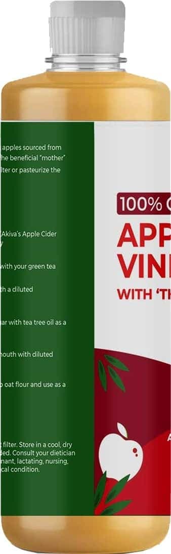 Akiva Superfoods Apple Cider Vinegar With 'Mother' , Unfiltered, Unpasteurised - 500ml