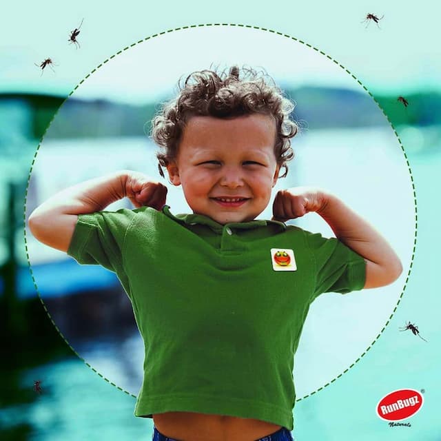 Runbugz Mosquito Repellent New Smiley Patches For Babies, 24 Patches