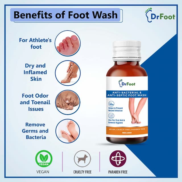 Dr Foot Antiseptic Antibacterial Foot Wash 100ml