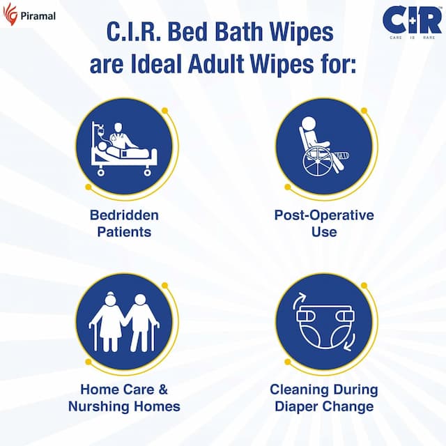 Cir Bed Bath Wipes 10s