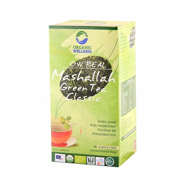 Organic Wellness Owreal Mashallah Green Classic Tea 25 Bag