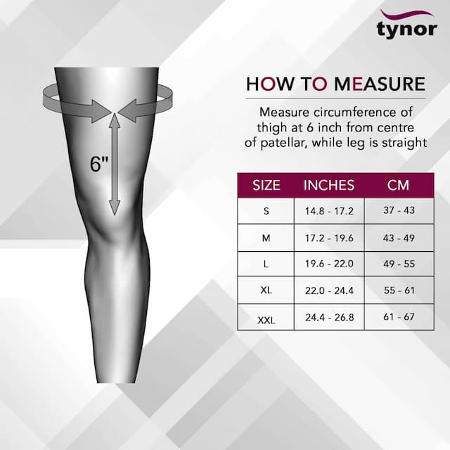 Tynor I 15 Compression Stocking Mid Thigh Pair Size Xl