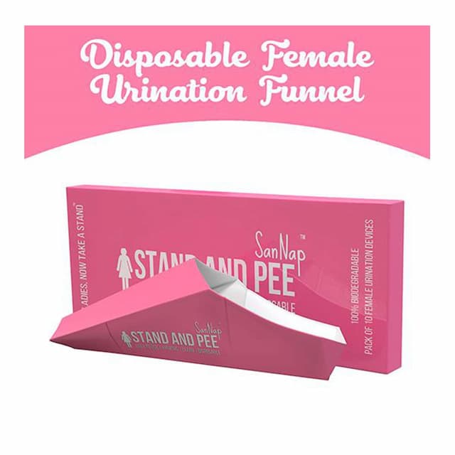 Sannap Stand And Pee Disposable Female Urine Director For Women 10 Funnels