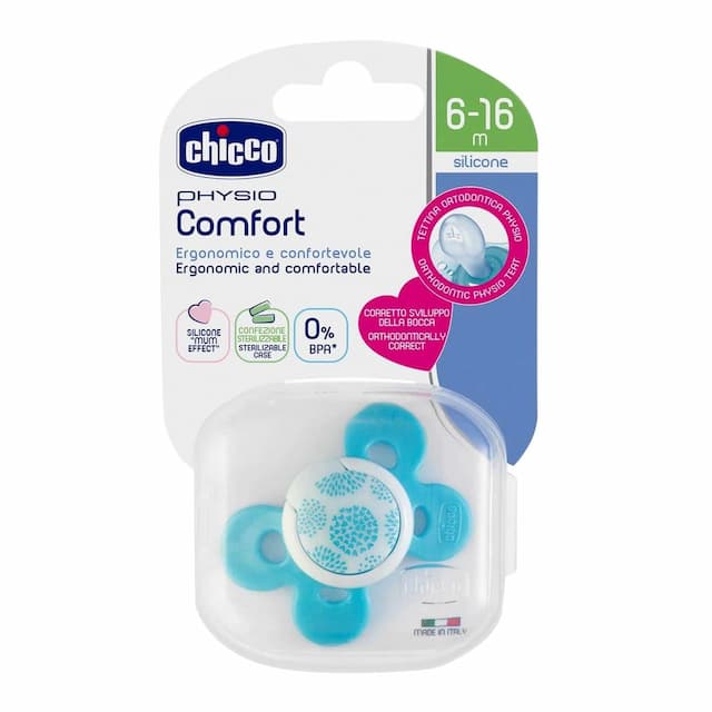 Chicco Physio Comfort Silicon Soother 0-6m Blue
