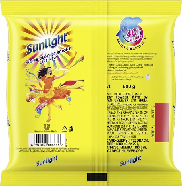 Sunlight Detergent Powder - 500g
