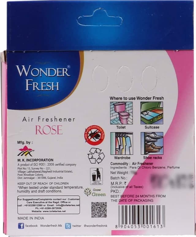 Wonder Fresh Air Freshener Rose 75gm