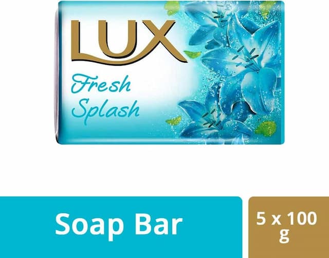Lux Fresh Splash Water Lily & Cooling Mint Soap Bar - 100 G (Buy 4 Get 1)