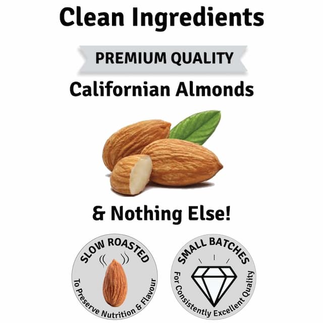 Jus Amazin Creamy Almond Butter - Unsweetened (200g) 25% Protein Vegan