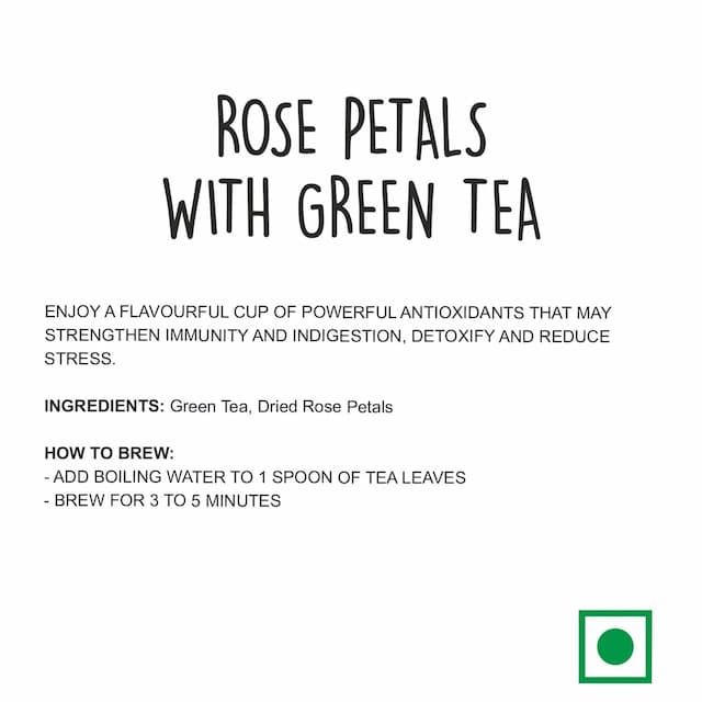 Wingreens Farms Rose Petals With Green Tea | 60g Jar
