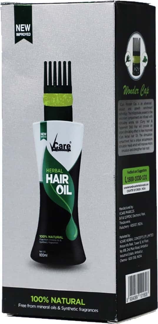 Vcare New Improved Hair Oil With Wounder Cap - 100ml