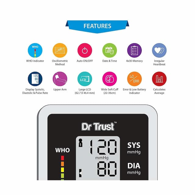 Dr Trust Bp Monitor Silver Line
