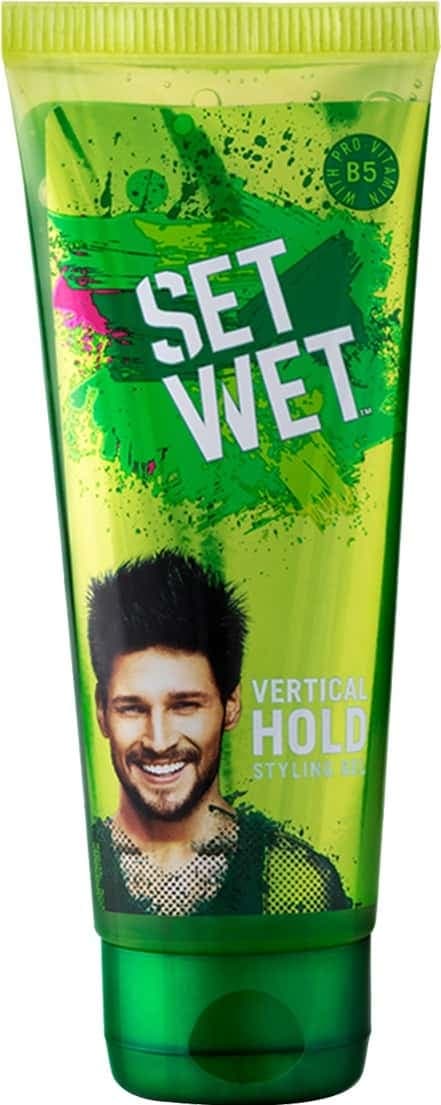 Set Wet Hair Gel For Men, Vertical Hold, Strong Hold, Tube, 100 Ml 