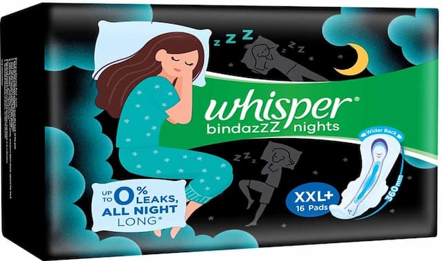 Whisper Bindazzz Nights Xxl Plus - 16 Pads