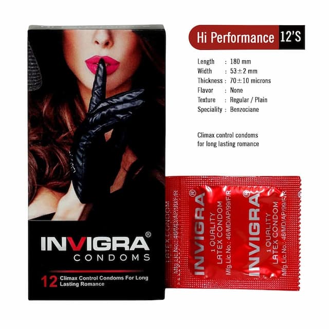 Invigra Hi Performance Condoms - 12 Condoms