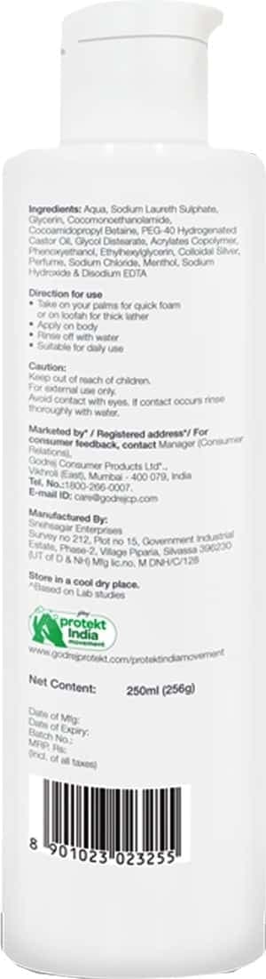 Godrej Protekt Health Body Wash - 99.9% Germ Protection, Citrus Fragrance - 250ml