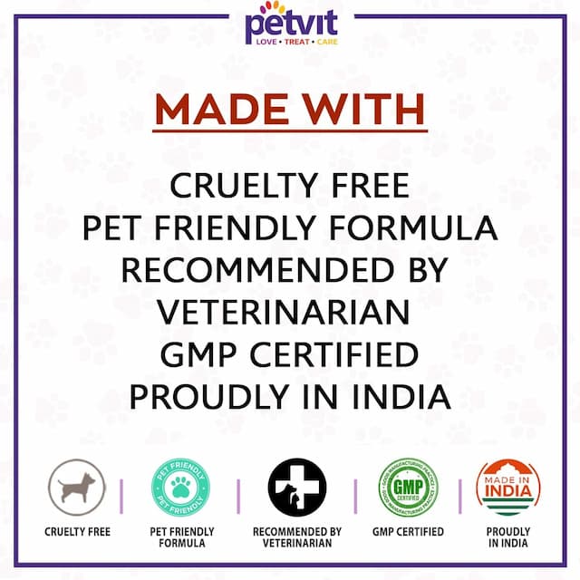 Petvit Plant Based Natural Waterless Spray Shampoo + Wheat Protein,For All Breed Dog & Cat - 200ml