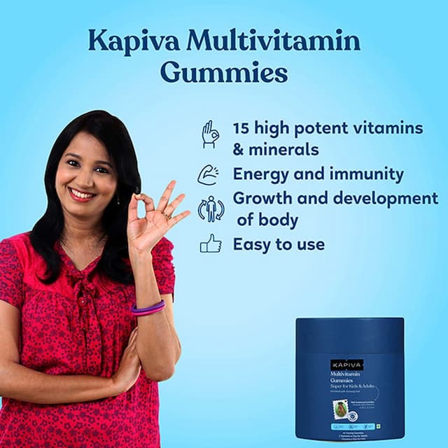 Kapiva Multivitamin Gummies For Kids And Adults (Well Balanced Nutrition) - 10 Gummies