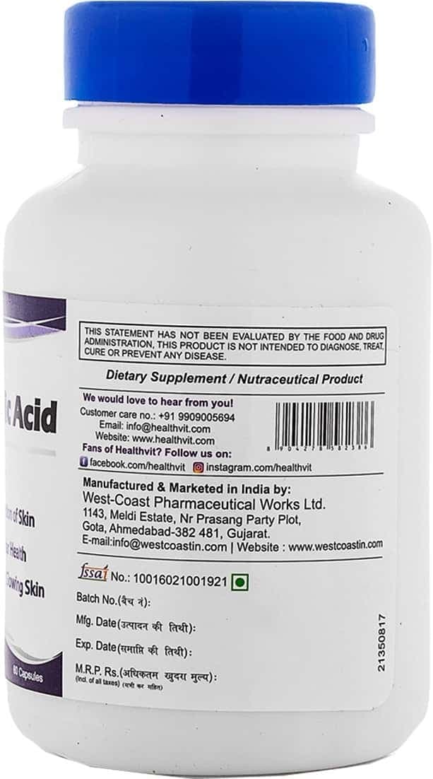 Healthvit Alpha Lipoic Acid 300mg - 60 Capsules