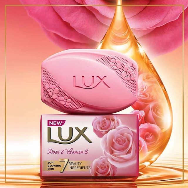 Lux Rose & Vitamin E Soap - 150 G (Pack Of 3)