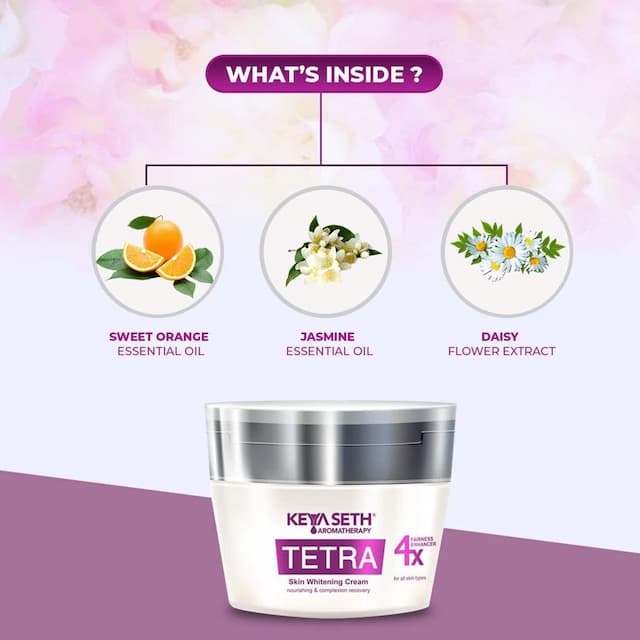 Keya Seth Aromatherapy, Tetra Skin Whitening Night Cream- 15gm