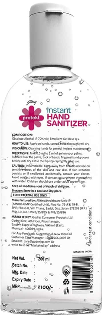 Godrej Protekt Germ Protection Hand Sanitizer - 200ml