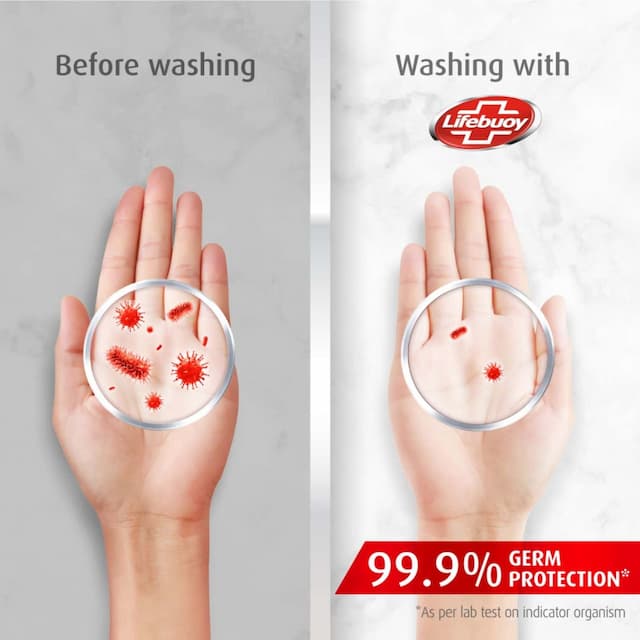 Lifebuoy Germ Protection Hand Wash Total 10 Refill (Pack Of 3) - 185 Ml