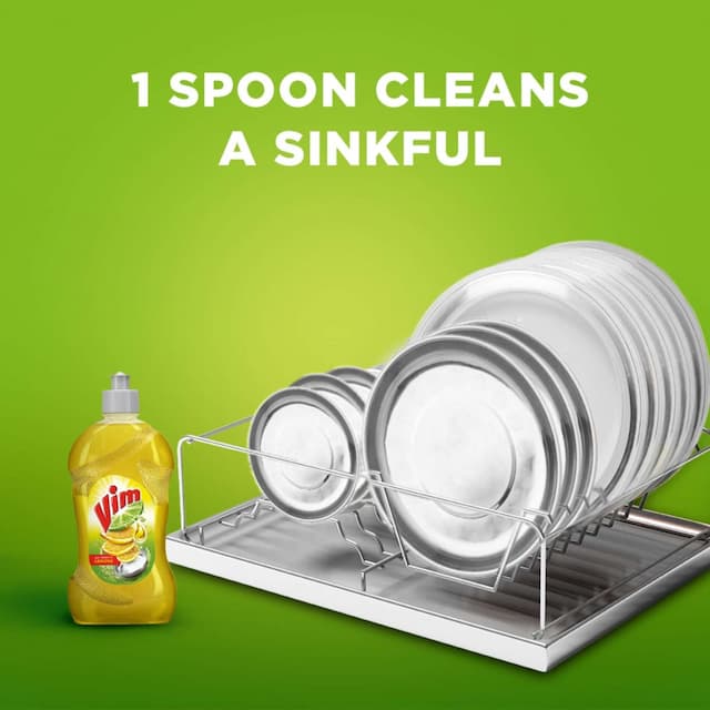 Vim Dishwash Liquid Gel Lemon - 750ml Bottle