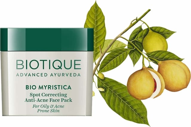 Biotique Bio Myristica Spot Correcting Anti Acne Face Pack (For Oily &Amp;Acne Prone Skin )20 Gm