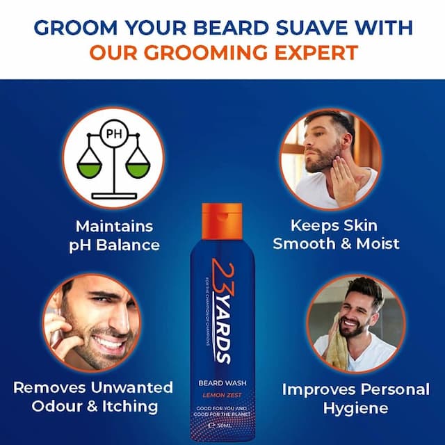 23 Yards Beard Grooming Beard Wash For Men - 50 Ml