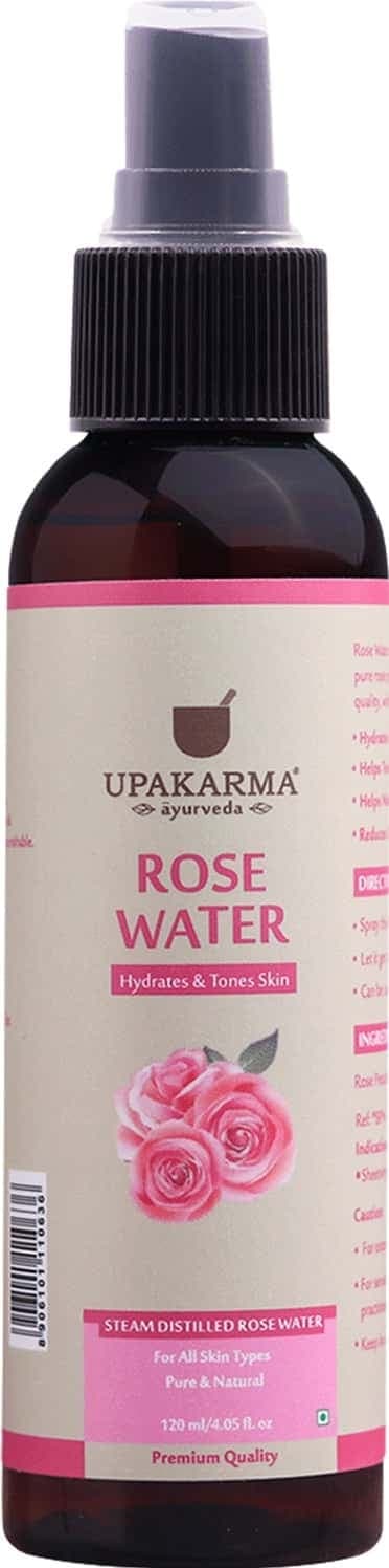 Upakarma Ayurveda Premium Pure,Natural Rose Water Spray,Gulab Jal-120ml