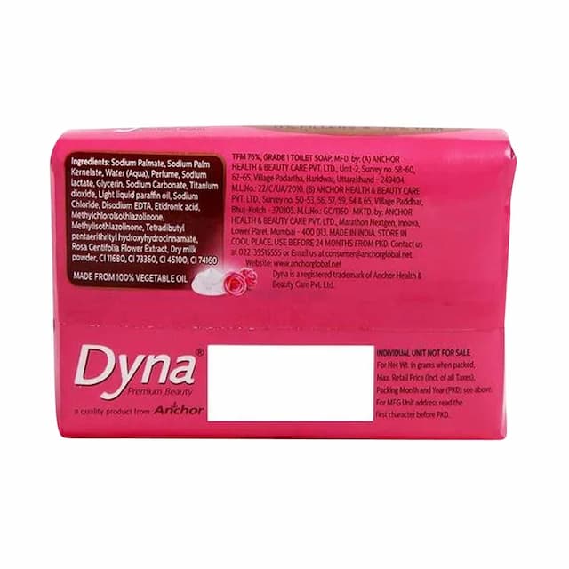 Dyna Rose Extract And Milk Cream Beauty Soap (100 Gm X 4)