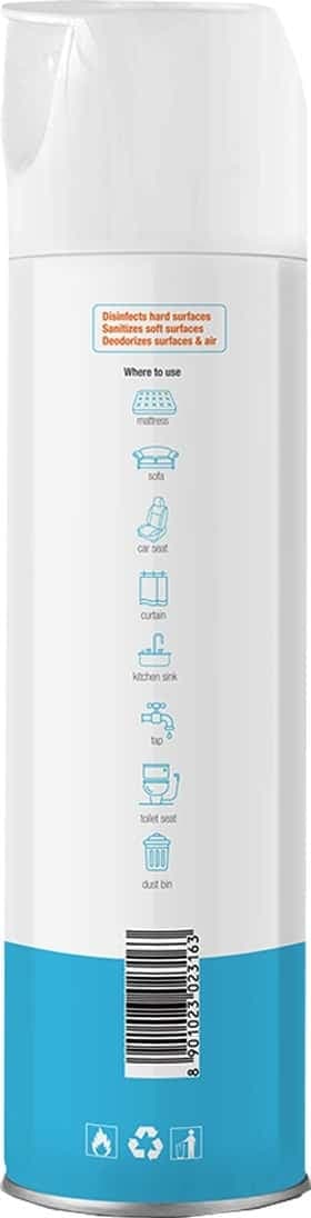 Godrej Protekt Disinfectant Spray - Air & Surface Sanitizer - Kills 99.9% Germs, Aqua - 240ml