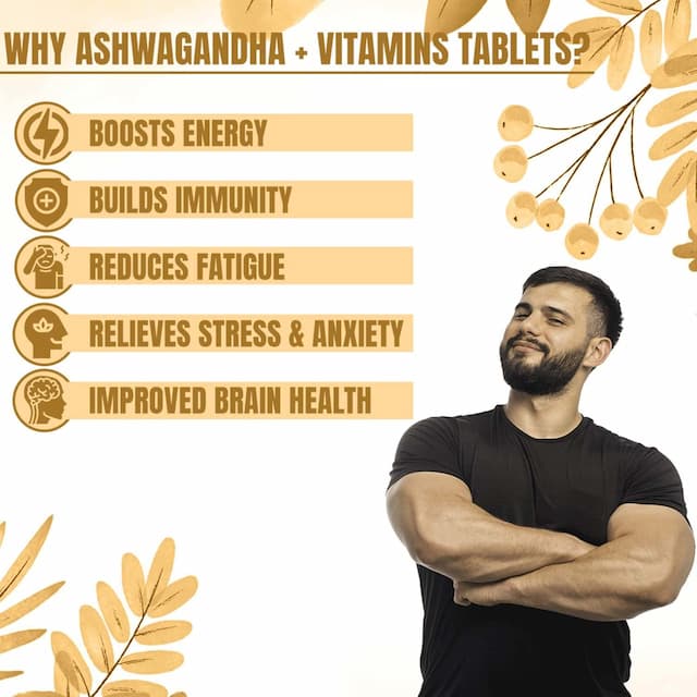Dr Morepen Ashwagandha + Vitamins, Energy & Immunity Booster - 60 Veg Tablets