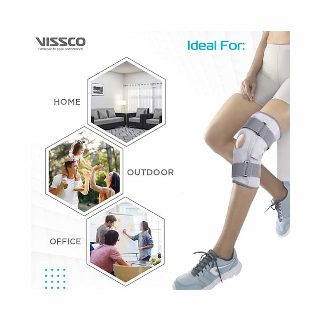 Vissco Hinged Elastic Knee Support With Patella Opening Large