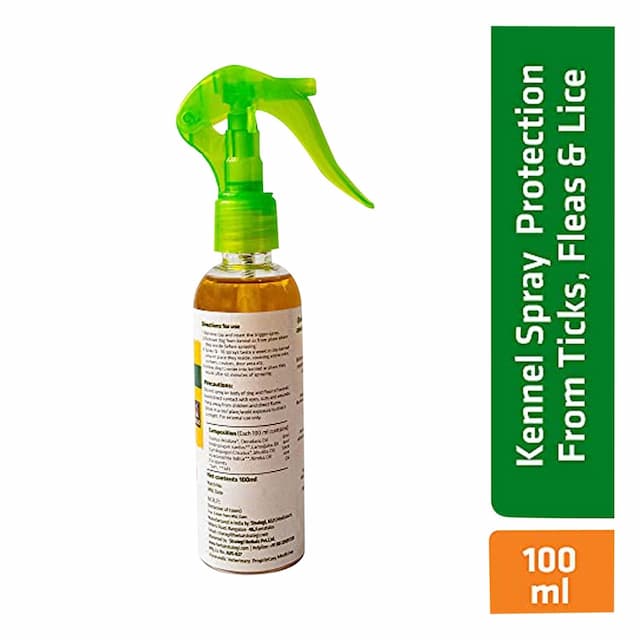 Herbal Strategi Kennel Spray Protection From Ticks### Fleas### Lice &Amp; Mites 100 Ml