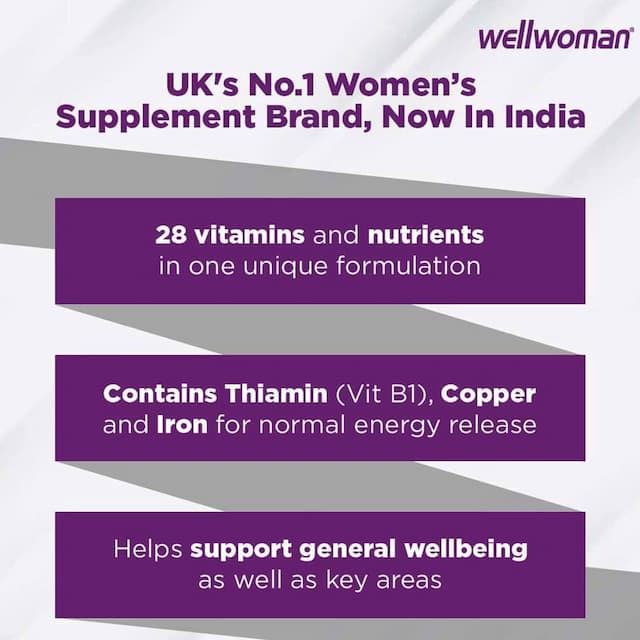 Wellwoman 70+ - Health Supplements (28 Vitamins And Nutrients) With Wellman 30 Tablet Free