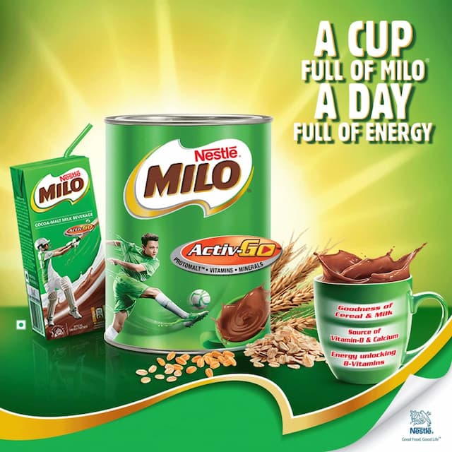 Nestle Milo Activ-Go Powder Health Drink - Chocolate Flavour Tin - 400gm