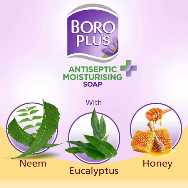 Boroplus Antiseptic Moisturising Soap - Neem, Eucalyptus & Honey - Pack Of 6