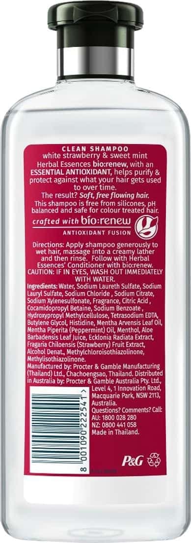 Herbal Essences Bio Renew Clean White Strawberry And Sweer Mint Shampoo - 400ml