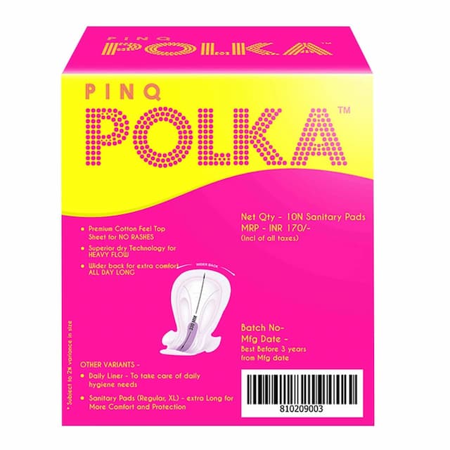 Pinq Polka Premium Ultra Slim Sanitary Size Xxl 10