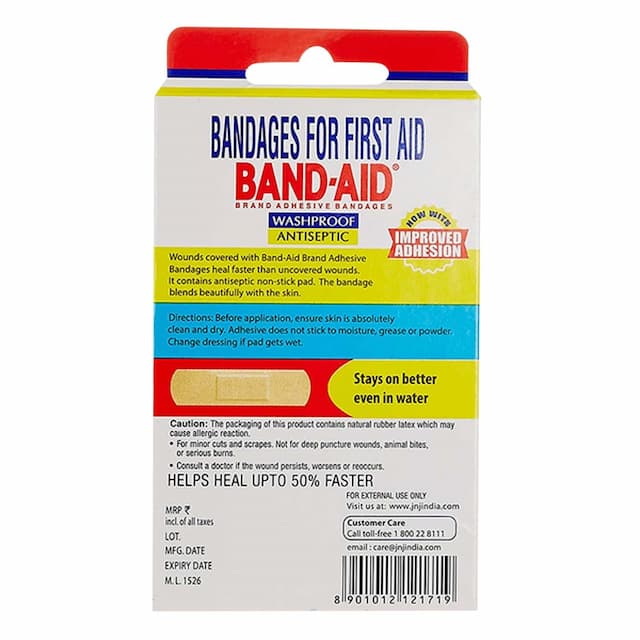 Johnsons Band Aid Washproof Bandage 10